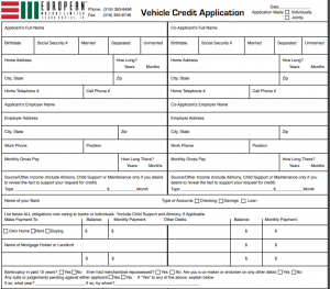 Download Credit App for Auto Financing